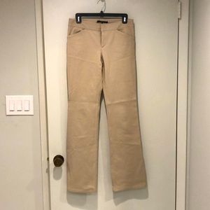 Theory cream colored straight leg pants